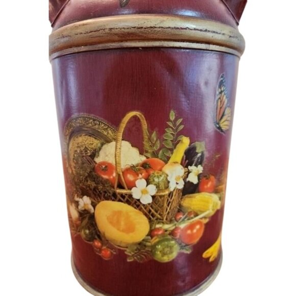 Vintage Farmhouse Milk Jug Jardinaire Vase Umbrella Stand Floral Rustic Decor - Picture 8 of 16